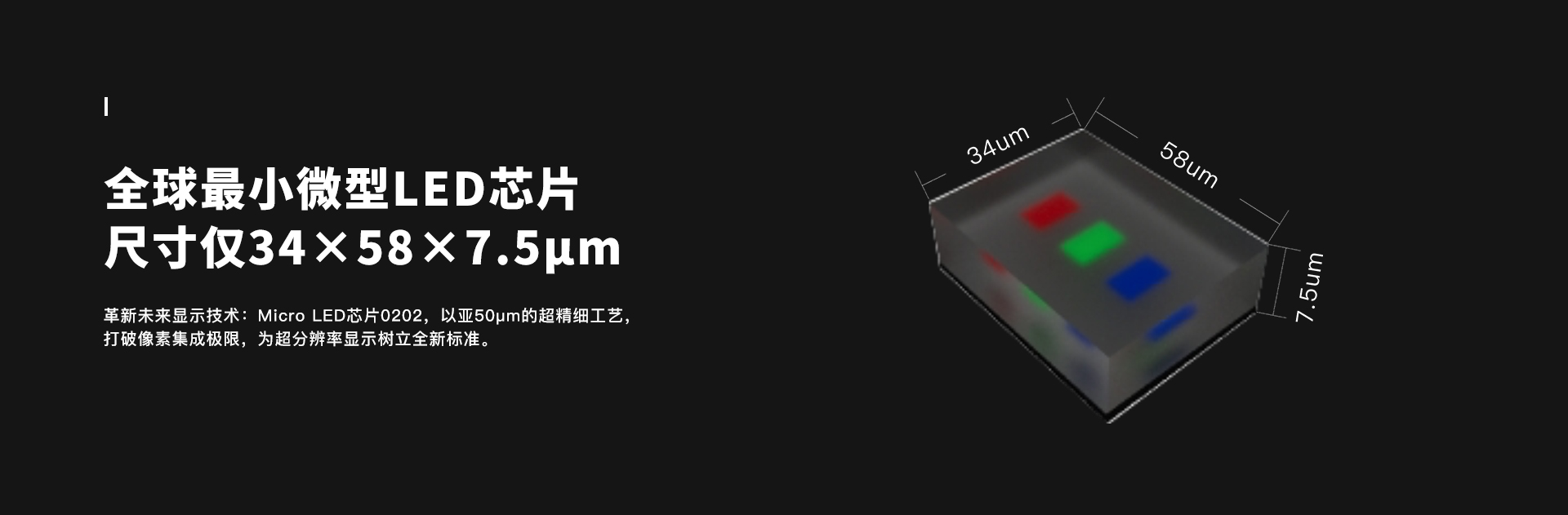 全球最小微型LED芯片
